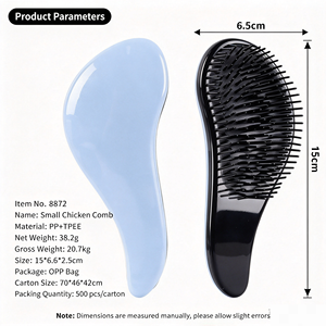 Custom LOGO Queen Style TT Detangling <b>Brush</b> No Pull <b>Hair</b> Comb Smooth <b>Hair</b> <b>Brush</b> for Women <b>Curly</b> <b>Hair</b> and Wig Styling - Product Image 1
