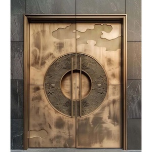 Porte d'entrée extérieure principale moderne en aluminium noir, étanche, insonorisée, antivol, à battant unique, pour une sécurité renforcée - Product Image 5