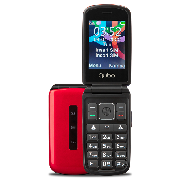 P2804AL 2.8 Inch TFT Display Dual SIM Senior Flip Feature Phone SOS Button Supporting French/Spanish/German LTE 1000-1499mAh