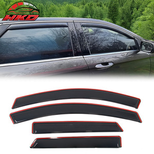 Pour Ford Edge 15-24, 4 visières de fenêtre en acrylique, déflecteurs encastrés, protection contre la pluie - Product Image 1