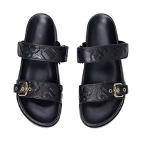 Sandales de plage de luxe 2026 pour femmes, design tendance, dessus en cuir imprimé, semelle en caoutchouc légère et confortable, semelle épaisse