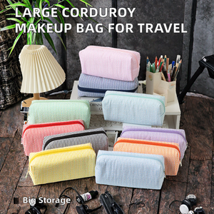 Bolsa de Maquillaje Octogonal de Gran Capacidad para Mujer, de Poliéster, con Cierre, para Cosméticos, Portátil, Resistente al Agua, para Viaje - Product Image 2