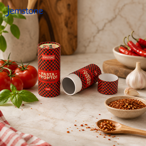 Tube en carton biodégradable personnalisé pour assaisonnement alimentaire, emballage cylindrique de qualité alimentaire pour poudre d'épices - Product Image 3