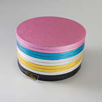 Plateau de base de gâteau à Dessert rond en argent or noir 6 7 8 10 12 pouces plateau de tambour de gâteau dur blanc en papier à usage alimentaire