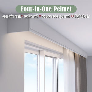 ZSHINE Cornice <span class=keywords><strong>per</strong></span> Tende a Doppia Binario con Mantovana, Binario <span class=keywords><strong>per</strong></span> Tende Personalizzabile in Lunghezza <span class=keywords><strong>per</strong></span> Soggiorno e Camera da Letto - Product Image 3