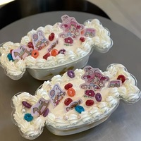 Boîte à bonbons, mini-boîte d'emballage pour macarons, boîte d'emballage pour desserts, boîte d'emballage pour biscuits fourrés à la crème française pour les fêtes d'enfants, avec couvercle transparent