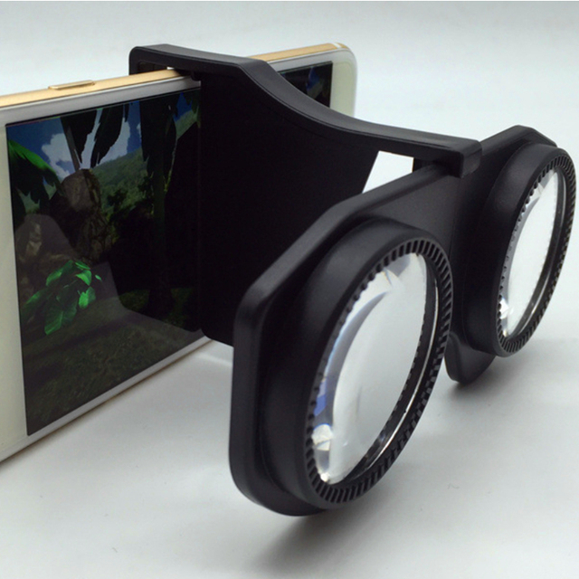 For Android IOS Smartphones Black Foldable Mini VR Glasses Virtual Reality 3D Viewer Glasses