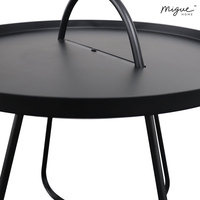 Table d'appoint ronde bohème moderne avec poignée en fer, hauteur réglable, support au sol pour salon, salle à manger, cuisine, école, décoration intérieure