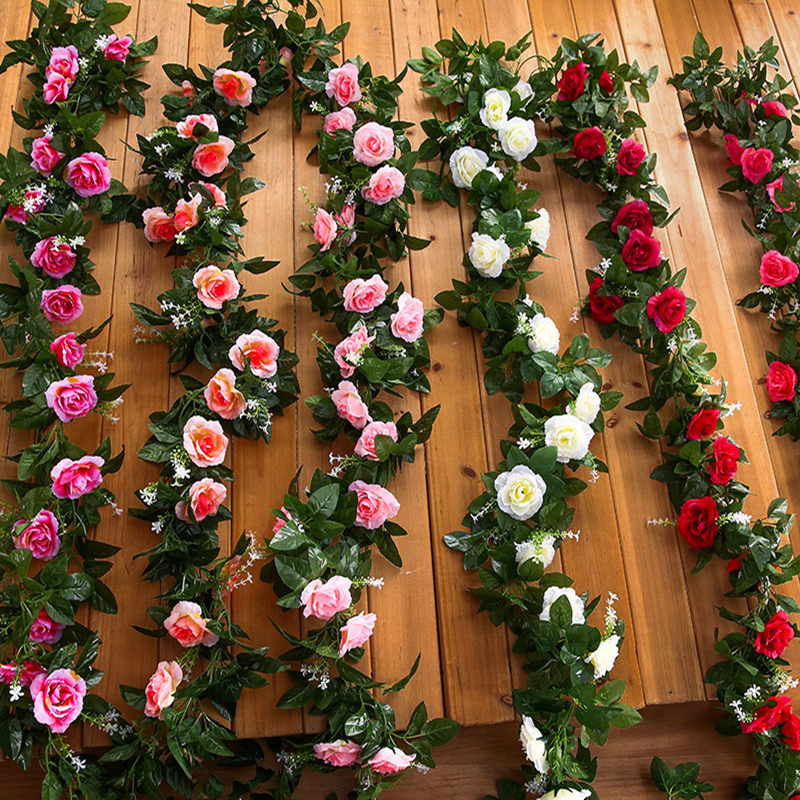 Artificial Rose Vines Flower Garland - RFV-2.3-9 - Wedding Party Wall Decor