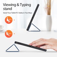 DUX DUCIS Série Domo Étui pour tablette en cuir à trois volets avec porte-stylo pour iPad mini (2024) / mini (2021)
