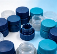 Couvercle en plastique à double filetage de 38 mm pour poudre |   Conception à compartiments séparés pour tube ou pot de 10-12 ml, bouchons en aluminium scellés