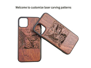 TPU PC tùy chỉnh bằng gỗ Epoxy số lượng lớn tre bìa nhựa hạt gỗ trường hợp điện thoại cho <span class=keywords><strong>Iphone</strong></span> x XS XR 11 12 13 Pro Max - Product Image 4