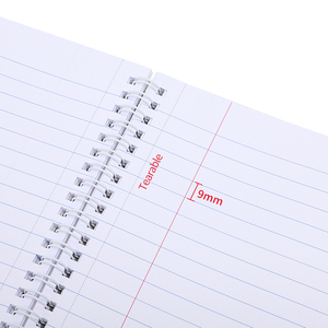 Carnet à spirale personnalisé en usine, lignes détachables, 80 feuilles, papier blanc, perforation, lignage collège, format A4, cahiers scolaires - Product Image 3