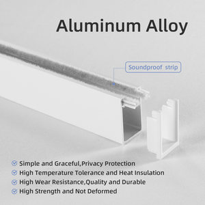Perfil Lateral de Aluminio <span class=keywords><strong>en</strong></span> Forma de U ZSTARR Blanco de 40 mm, Bloqueador de Luz <span class=keywords><strong>para</strong></span> Persianas <span class=keywords><strong>Enrollables</strong></span>, 2 Metros, Longitud Personalizada - Product Image 3