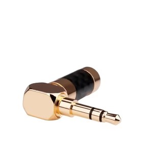 Connettore Audio 3.5mm connettore <span class=keywords><strong>Jack</strong></span> <span class=keywords><strong>Stereo</strong></span> <span class=keywords><strong>Stereo</strong></span> placcato oro nero fibra di carbonio 3.5mm connettore per cuffie - Product Image 2