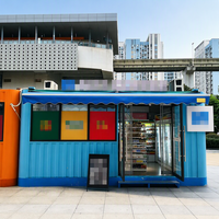 Unité de magasin mobile préfabriquée en panneaux sandwich pour café-bar, boissons à emporter, service de restauration de rue et café conteneurisé