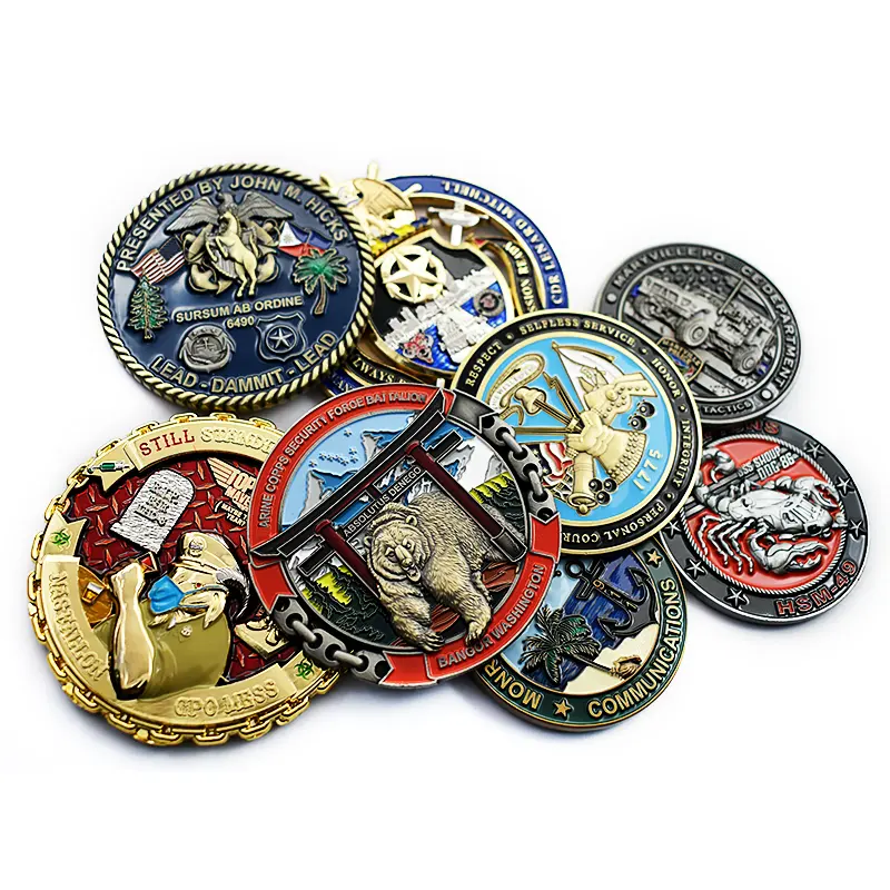 RENHUI Models Tiere Silber Animal Metal Crafts Custom Challenge Münzen