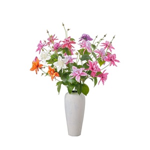 CallaFloral Fleurs Artificielles Rose Blanc Bouquet Pétales en Polyester Décorations de Mariage Intérieures Bouquet à Main - Product Image 5