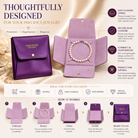 Étui de rangement de luxe pour bijoux, pochette anti-emmêlement, organiseur de voyage portable pour colliers et boucles d'oreilles, personnalisable