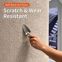 Revêtement mural décoratif naturel Rofi Rock Art Paint pour colonnes, application manuelle, ininflammable, non toxique, avec agrégats, pour salon