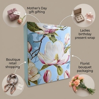 Sacs cadeaux pour la fête des mères MT11 en stock, élégants sacs en papier à fleurs avec poignée