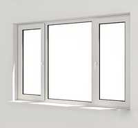 Ventanas Abatibles de Estilo Europeo de Alta Calidad, Proveedor de Fábrica, Ventanas Abatibles de Vinilo, PVC, UPVC