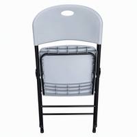 Chaise de bureau pliable ergonomique portable en HDPE avec structure en acier pour usage commercial dans les écoles et les hôtels