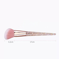 Kit de pinceaux de maquillage Glitter Ute rose adorable, 11 pièces, logo personnalisé, marque privée, pinceaux pour le visage et les yeux, haute qualité avec sac