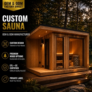 Cabane en bois HG Custom Outdoor Room en cèdre rouge et cèdre canadien avec verrière panoramique et chauffage - Product Image 1