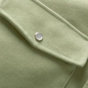 OEM Custom Logo Men's Casual Cotton <strong>Moleskin</strong> <strong>Shirts</strong> Jackets Blank Solid Color Breathable and Sustainable Plain Dyed Technique - Product Image 6
