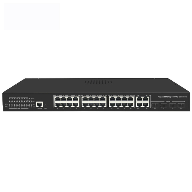 24-Port 10/100/1000T 802.3at PoE+ 2-Port 100/1000X SFP Managed Switch