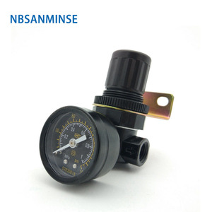 Vanne régulatrice de pression NBSANMINSE NAR200 avec manomètre, régulateur d'air en métal, haute pression pneumatique - Product Image 1