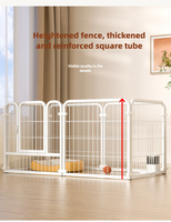 Parc pour animaux de compagnie en tubes carrés DIY, avec boutons-pression, en métal, anti-évasion, double porte, taille personnalisable, pour usage extérieur