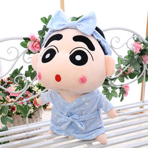 Shinchan 55cm grande figurine en peluche <span class=keywords><strong>peignoir</strong></span> PP coton rempli tissu poupée et jeter oreiller mignon cadeau d'anniversaire pour les filles - Product Image 2