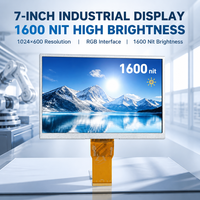 Dış Mekan LCD Ekran 7" Panel TFT LCD 1024(RGB) X600 Yüksek Kaliteli 27 LED