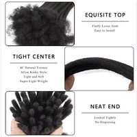 Extensions de Dreadlocks au Crochet Fait Main en Cheveux Humains 100% Naturels Doux, Crépu Frisés Style Afro Colorés de 4,6 cm - Vente en Gros