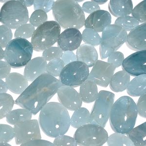 Cabochon lisse aigue-marine exclusif A-one qualité 100% naturel lâche couleur verte jouer ou pierre précieuse de feu pour bijoux - Product Image 5