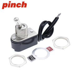 Interruptor de palanca de 12 mm SPST, interruptor de encendido/apagado con cable, 3A 250V, terminal de soldadura de plástico, IP40 - Product Image 3