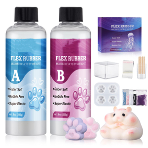Jouets sensoriels à presser Kawaii, kit DIY fait main, jouet anti-stress pour filles, patte de chat en silicone floqué souple pour enfants - Product Image 2