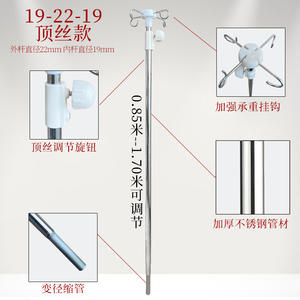 Support de perfusion IV de chevet pour hôpital, en ABS, avec porte-bouteille de perfusion, poteau de perfusion de chevet et accessoire crochet IV - Product Image 5