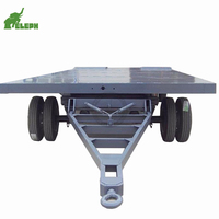 Remorque à barre extensible à plat de 30 tonnes, conteneur à 2 essieux, plate-forme plate, prix complet de la remorque