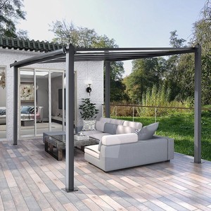Pavillon de jardin de luxe moderne <span class=keywords><strong>en</strong></span> alliage d'aluminium avec toit <span class=keywords><strong>en</strong></span> verre isolant pour balcon de villa - Product Image 1