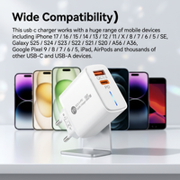 Adaptateur de voyage Cantell EU AU PPS 20W 25W GaN PD Type USB C Charge rapide Prise de charge rapide pour iPhone Samsung