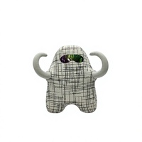 Fauteuil d'appoint en forme de monstre mignon, tissu bouclé tweed, design moderne et minimaliste, fauteuil de loisirs rembourré en mousse pour salon