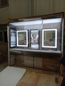 Chuyên nghiệp cửa hàng mỹ phẩm hiển thị trang điểm truy cập dẫn chiếu sáng vẻ đẹp cửa hàng kính kệ tủ với gương thể loại giới thiệu - Product Image 5
