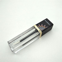 Tubo de Brillo Labial Transparente Cuadrado OEM AS, Logotipo Personalizado para Maquillaje