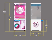 Machine à griffes commerciale de grande taille avec logo personnalisé et éclairage LED pour centre commercial et salle de jeux