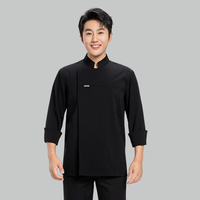 Veste de chef en polyester pour hommes, pour la restauration, les restaurants, les hôtels, les services de cuisine, manches longues, tenue de travail
