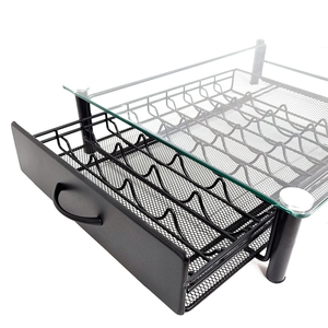 Cajón con diseño de mango <span class=keywords><strong>para</strong></span> cápsulas de café <span class=keywords><strong>Nespresso</strong></span> Vertuo, soporte de cristal templado <span class=keywords><strong>para</strong></span> cápsulas de café, 40 unidades, novedad de 2022 - Product Image 4