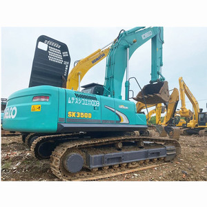 Excavatrice sur chenilles d'occasion en bon état Kobelco Sk350 d'occasion du Japon, excavatrice de terrassement Sk 350 Sk350D à bas prix - Product Image 2